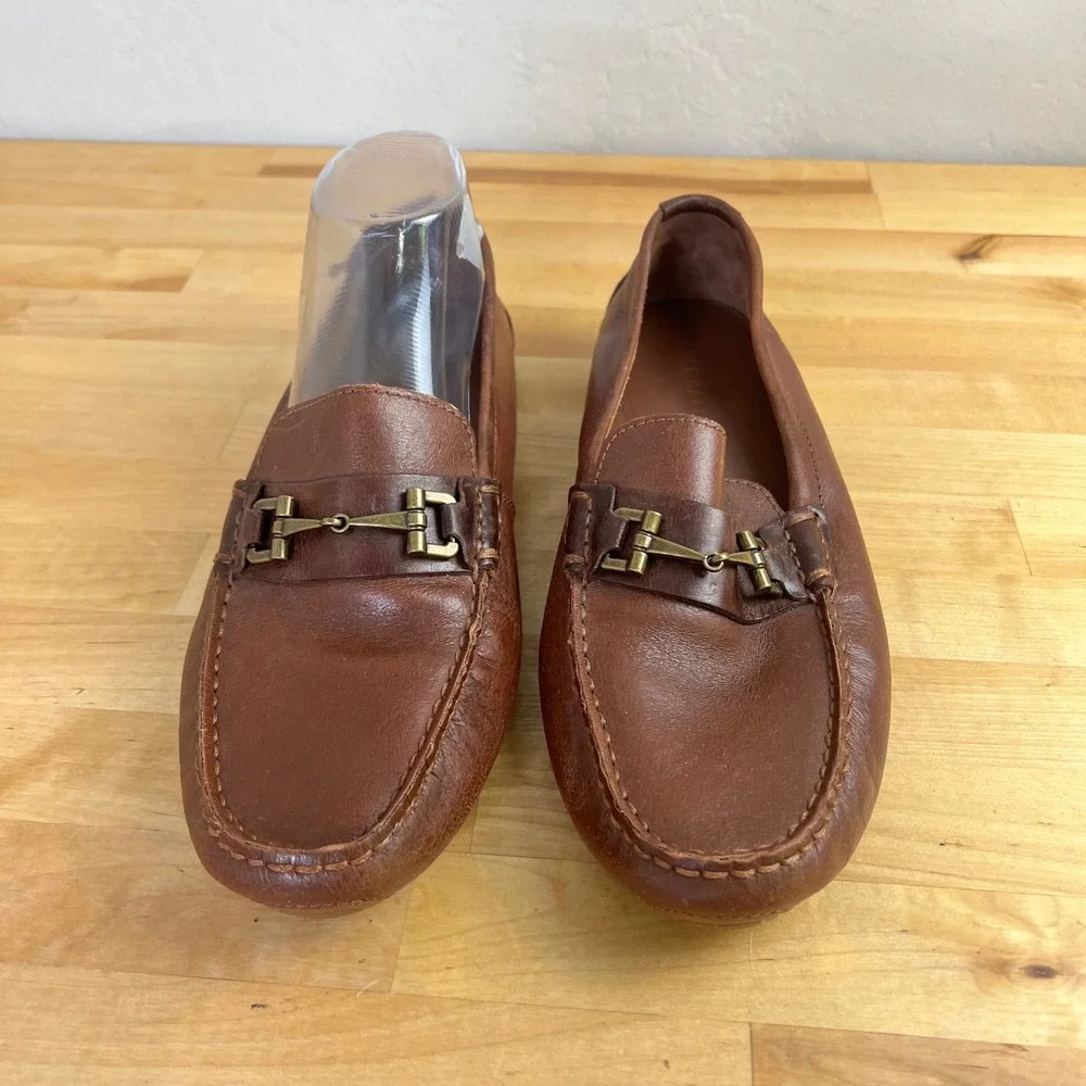 Cole Haan Loafers Somerset Mens Size 8 Brown Leather Bit Driver Moccasin Shoes